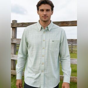 Men's Classic Button-Down Indigo Palms Shirt